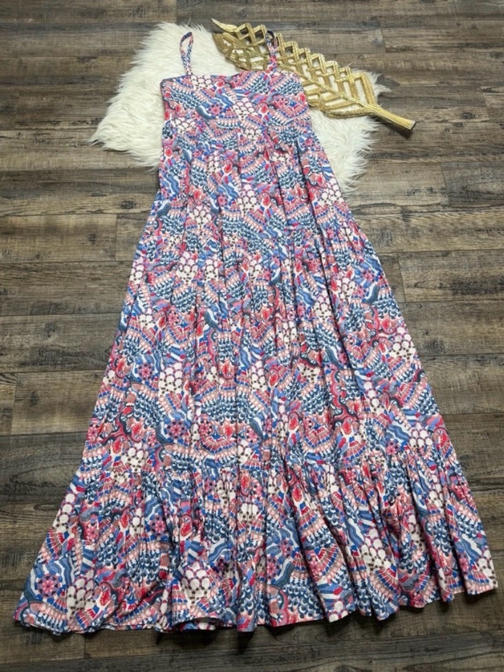 Chufy Gone Jammin Multicolor Spaghetti Strap Maxi Dress